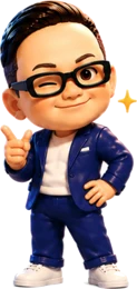 指をさして話す男性