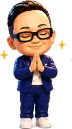手を合わせてお礼をする男性